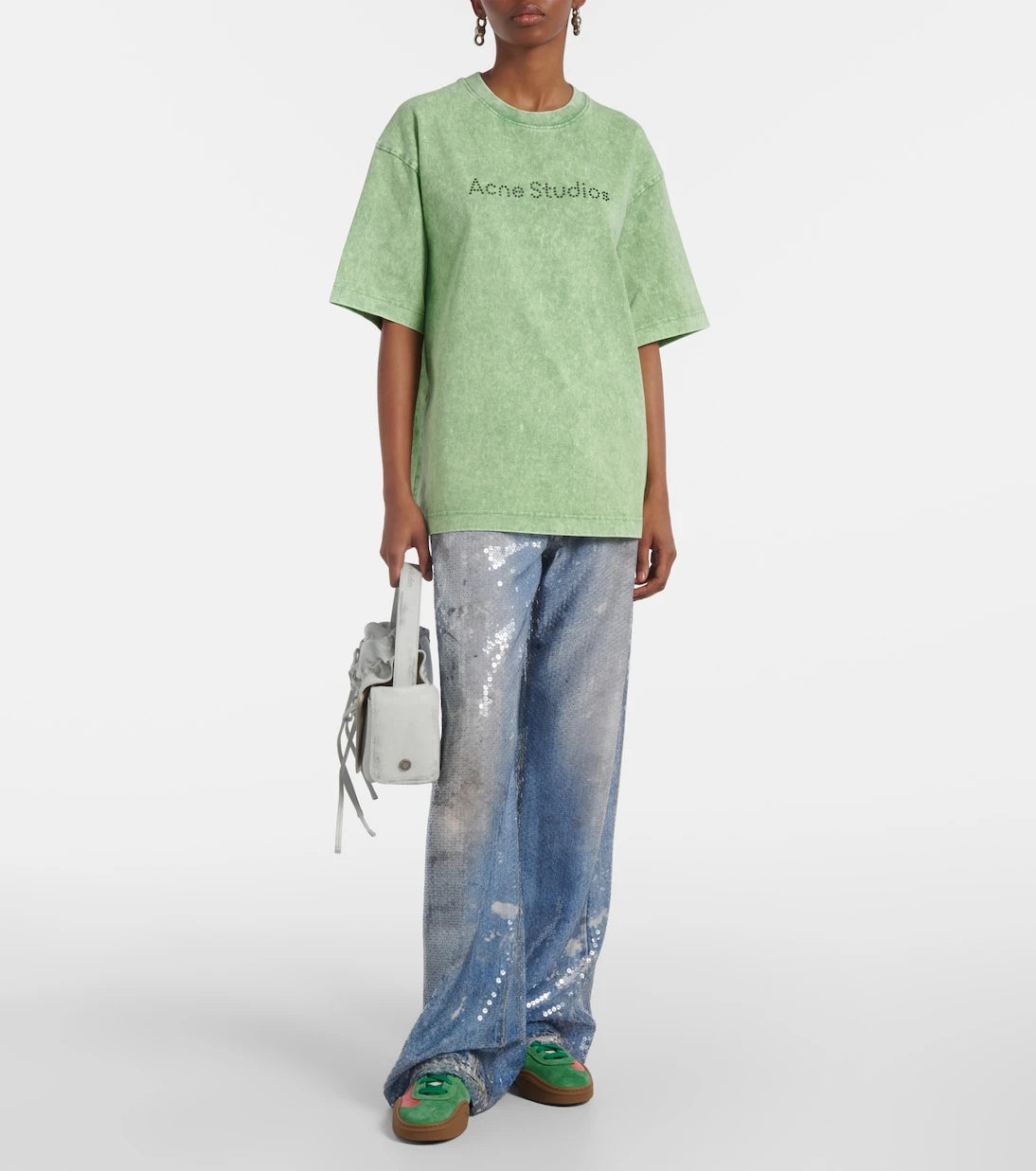 Acne Studios - حذاء بارز الرياضي الجلدي