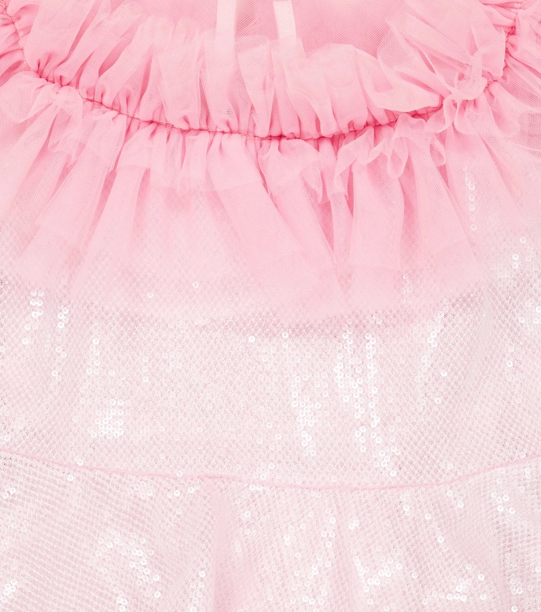 Monnalisa - Sequined ruffle dress
