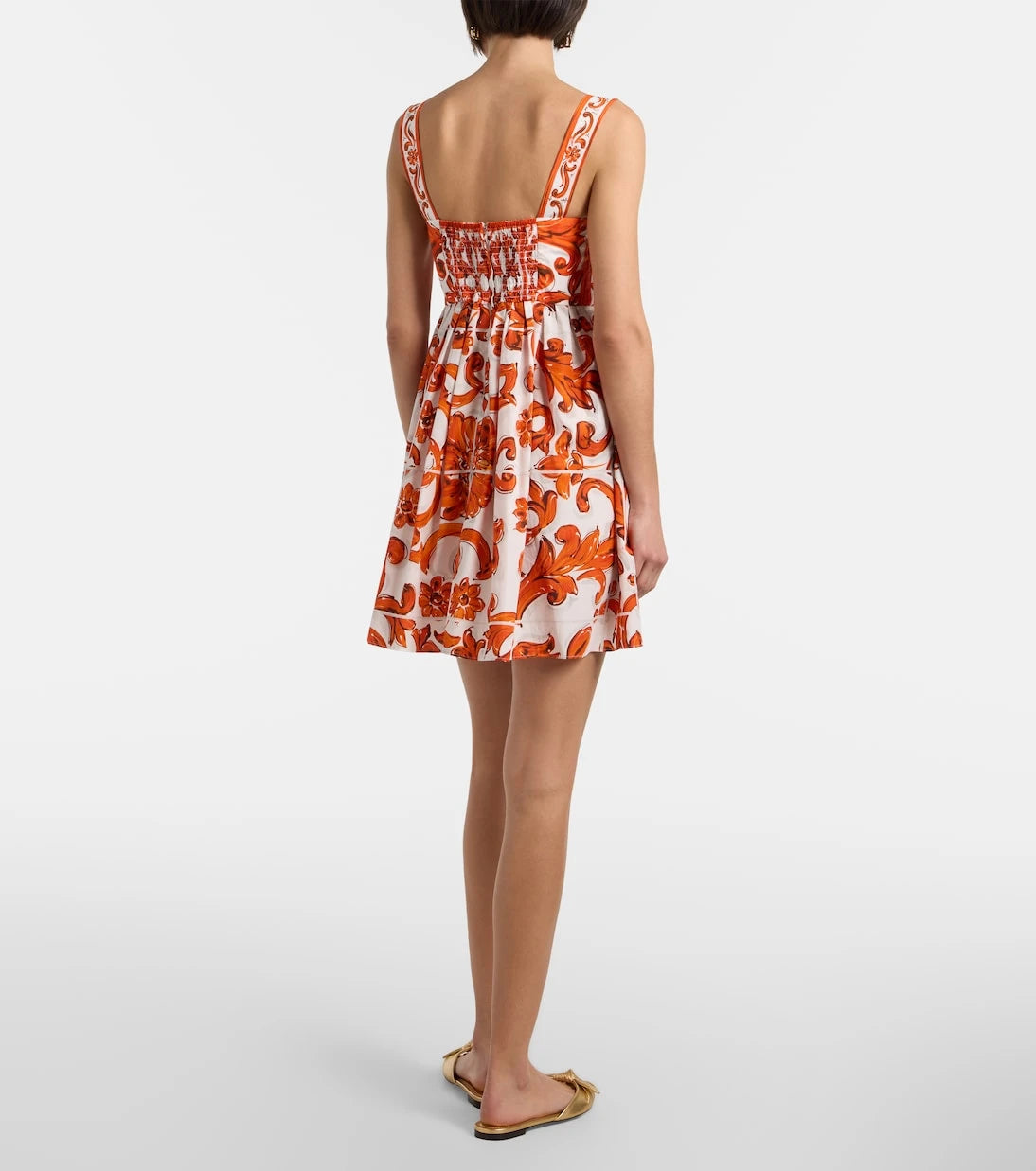 Dolce&Gabbana - Majolica cotton poplin minidress