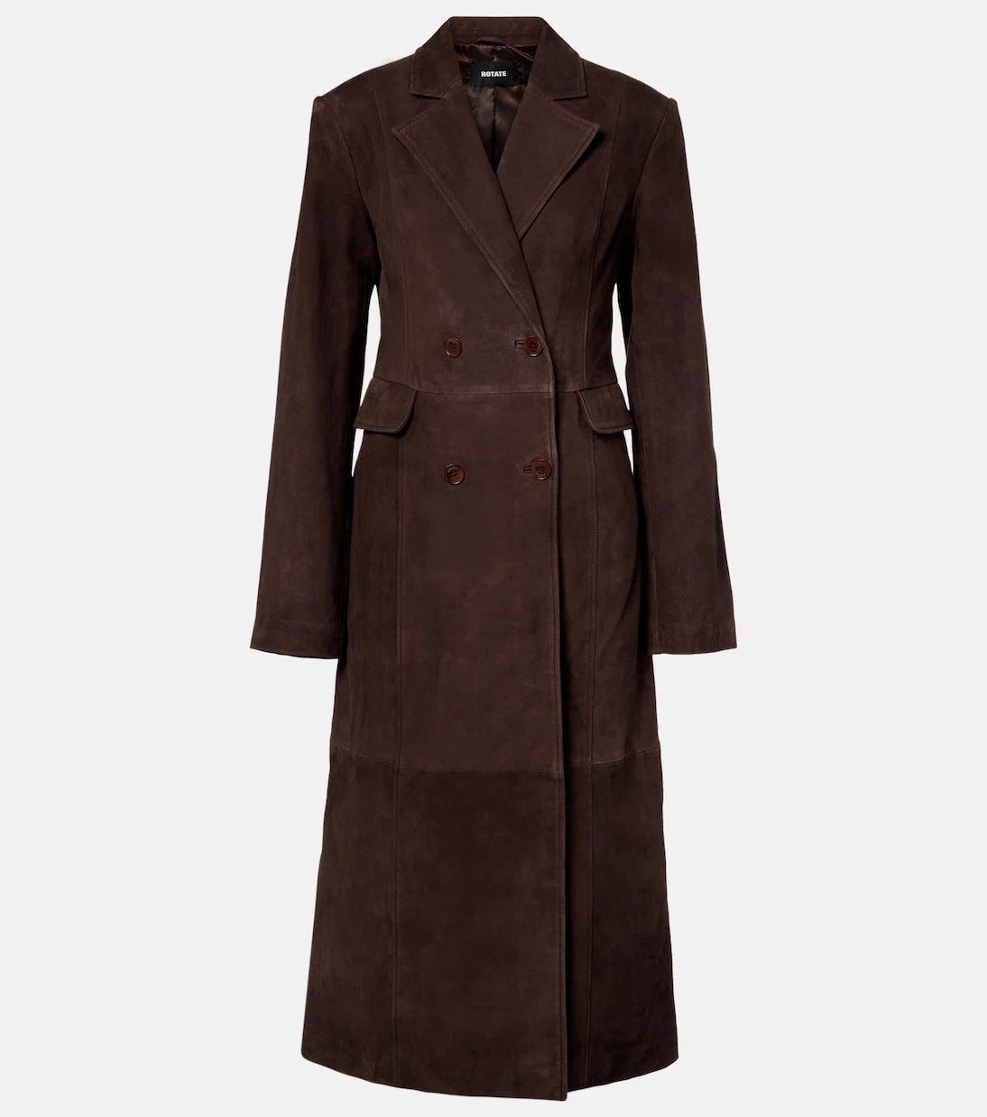 Rotate - Double-breasted suede coat