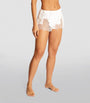 Ivory Silk Lace-Trim Baccarat Shorts