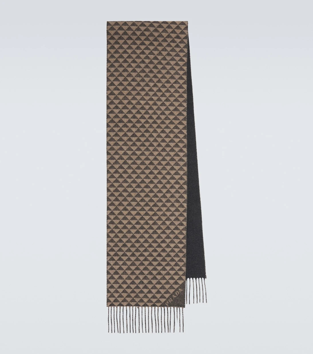 Prada - Symbole reversible wool and cashmere scarf