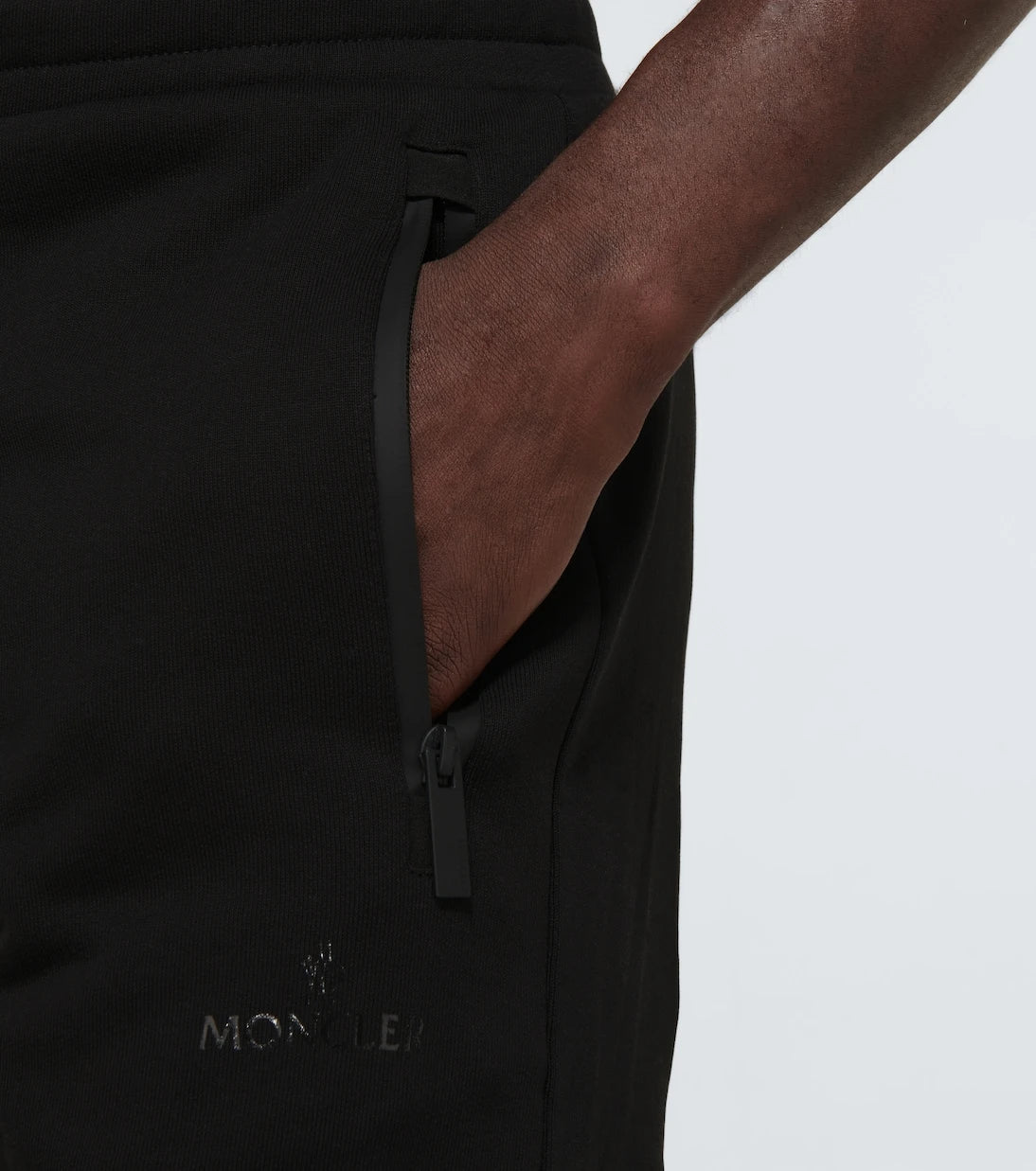 Moncler - Tüylü pamuklu polar eşofman altı