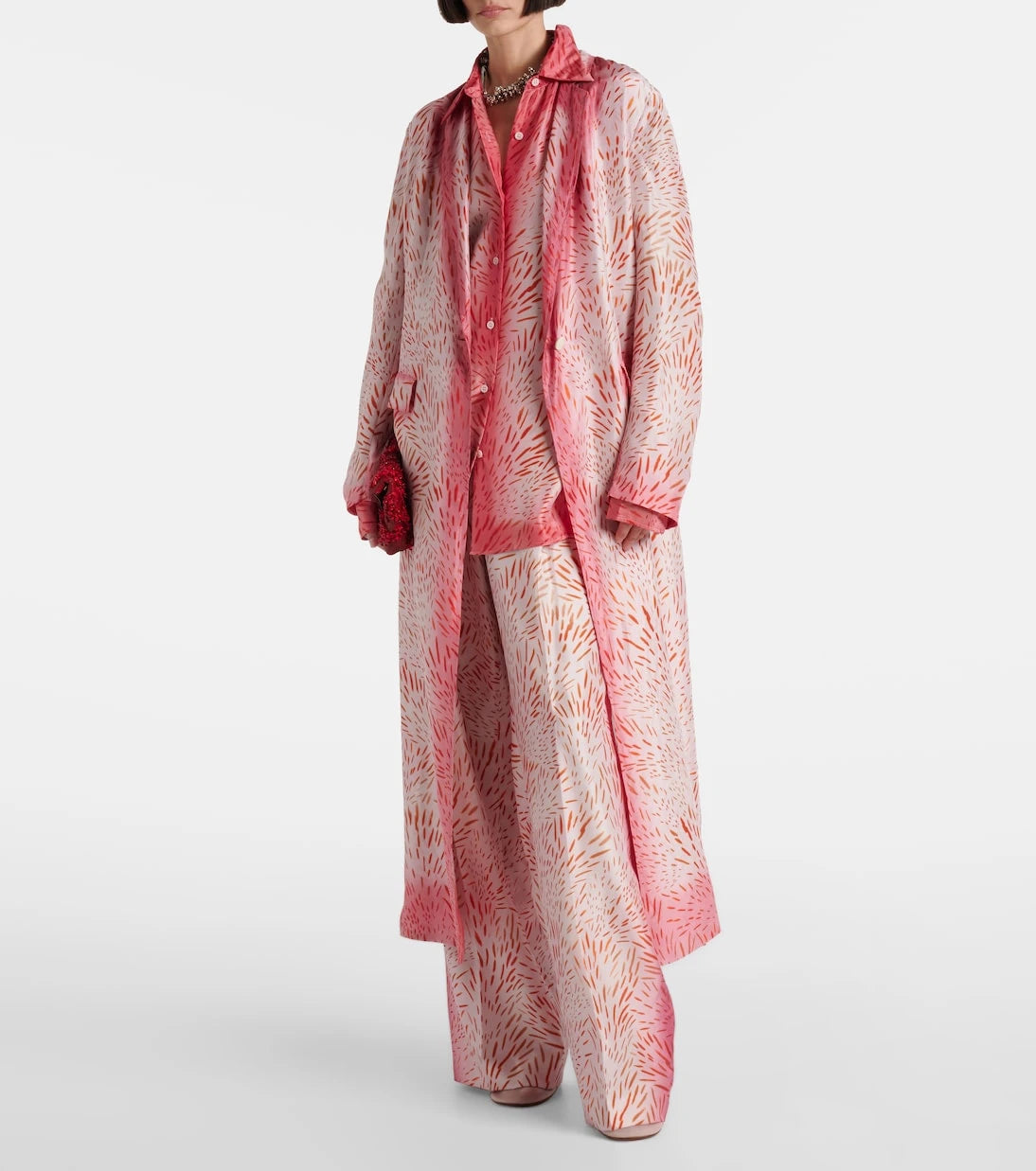 Dries Van Noten - Printed silk wide-leg pants