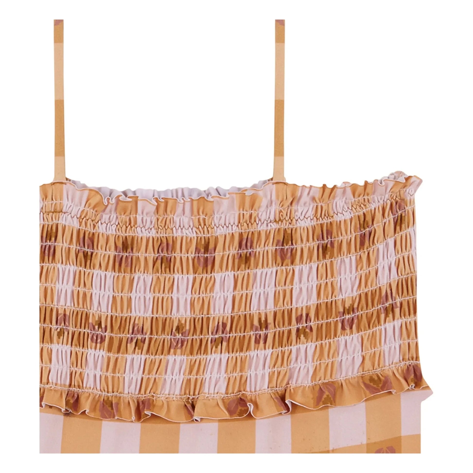 birinit - Peñalba Carreaux Swimsuit | Ochre