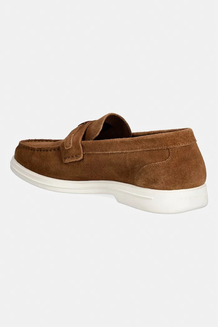 Tommy Hilfiger Erkek Süet Mokasen LIGHT SUEDE FLAG HARDWARE LOAFER