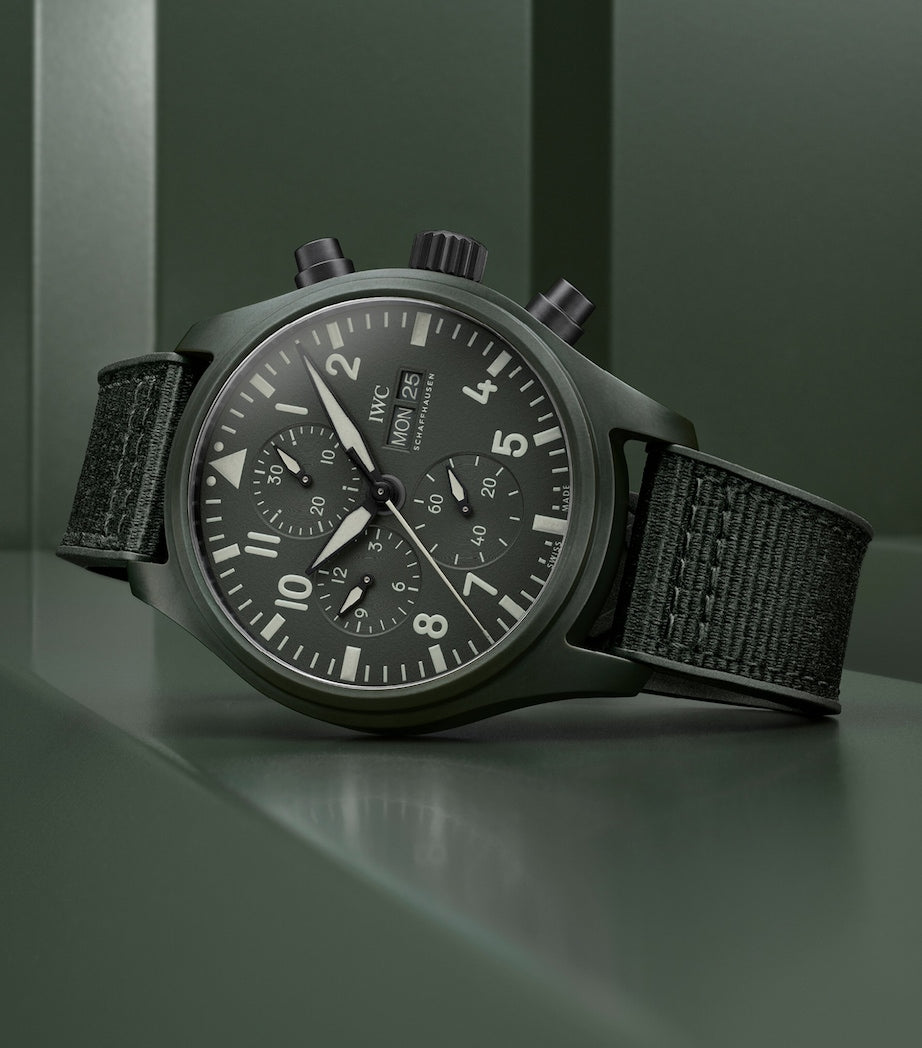 Ceramic Pilot's Chronograph TOP GUN Woodland Watch 44.5mm