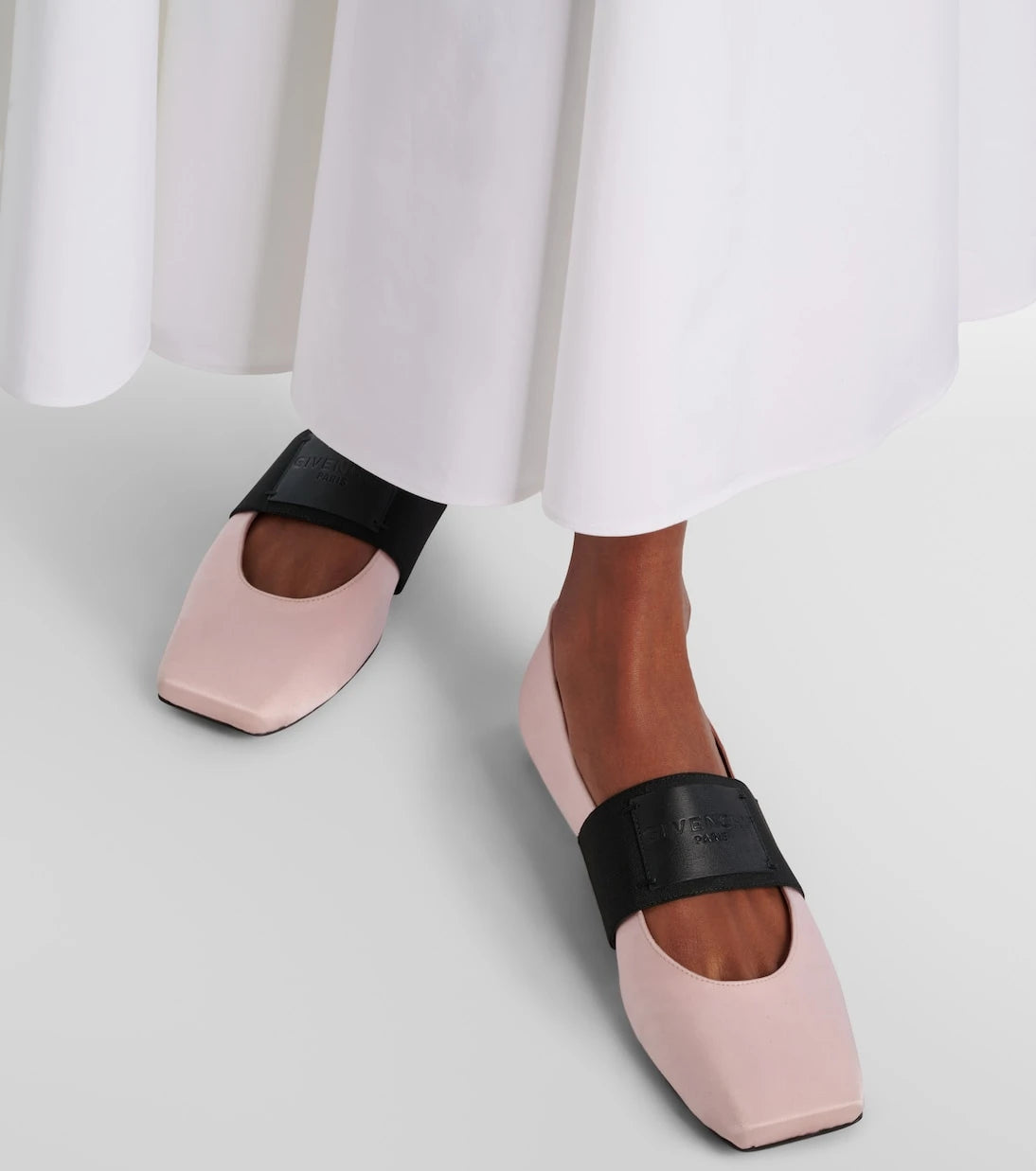 Givenchy - Sliced Square satin ballet flats