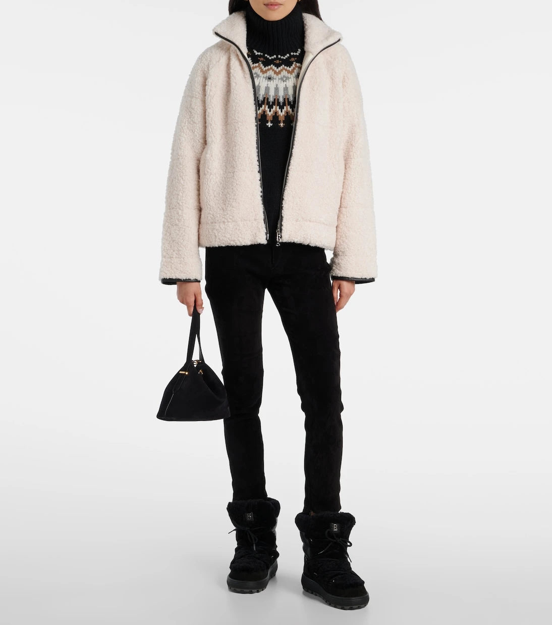Bogner - Chamonix shearling-trimmed suede snow boots