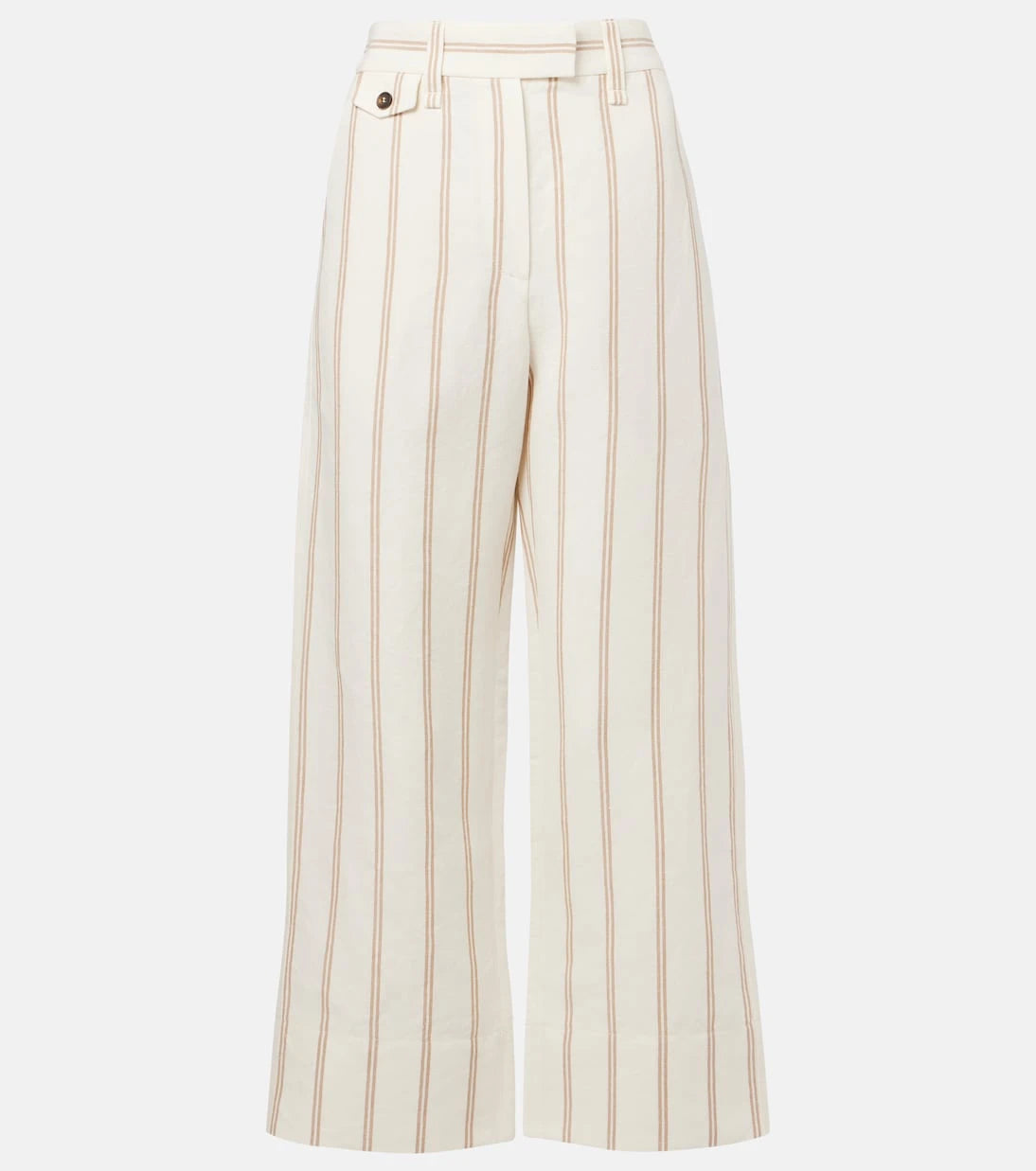 Brunello Cucinelli - Monili striped linen and cotton chinos