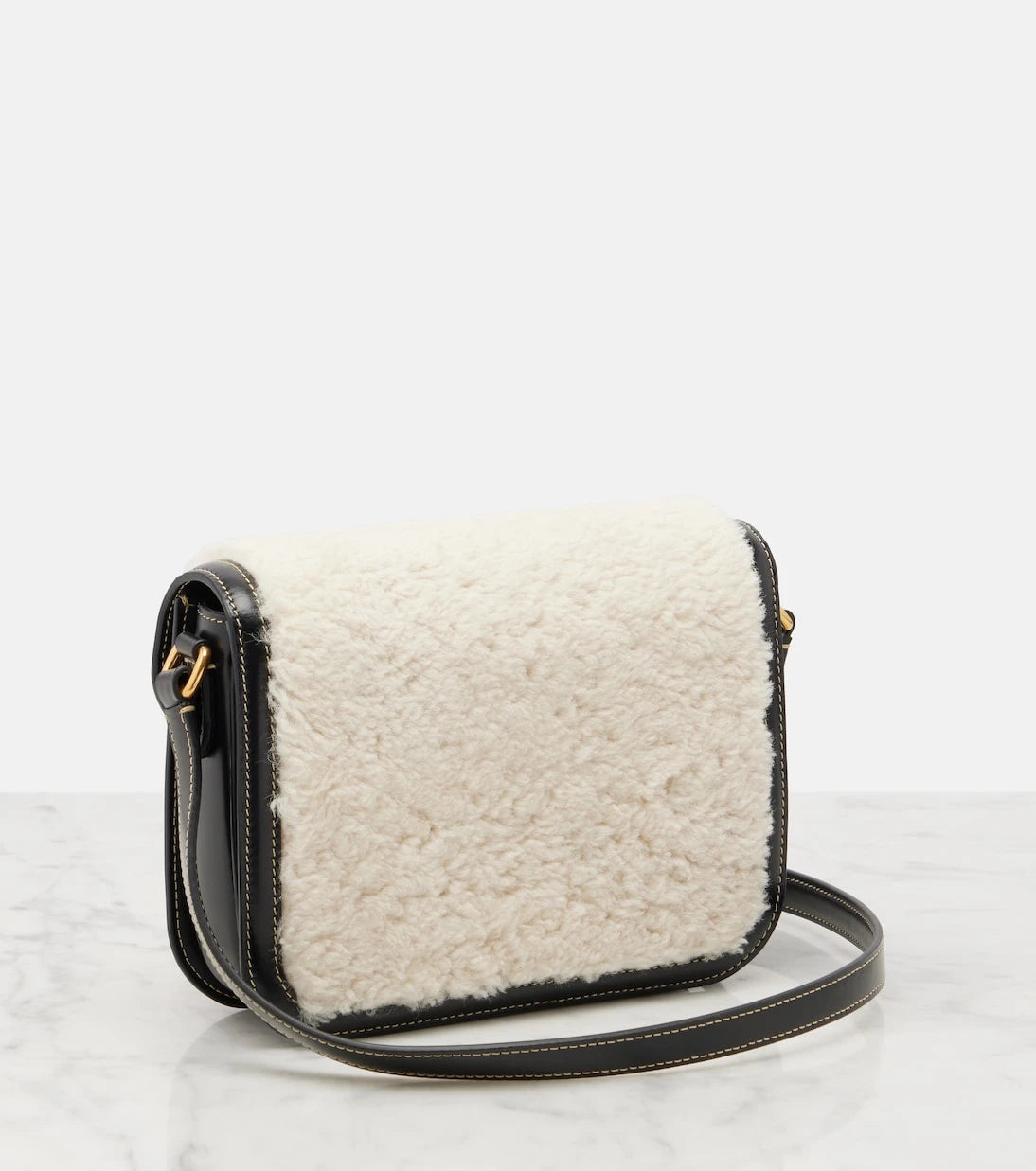 Valentino Garavani - 9TO5 shearling and leather shoulder bag
