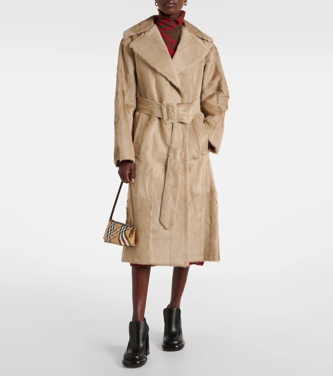Burberry - Shearling trench coat