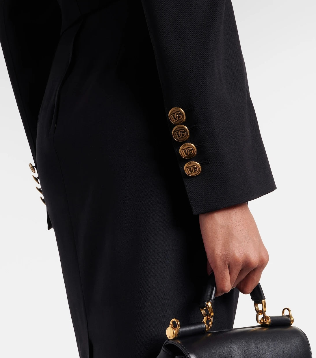 Dolce&Gabbana - جاكيت قصير من مزيج الصوف والحرير