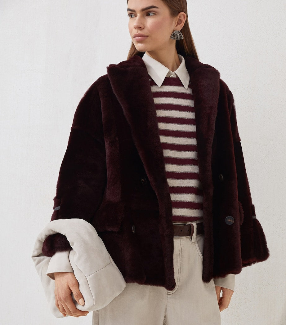 Small Suede BC Duo Shoulder Bag