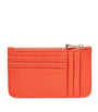 Orange Leather Ella Card Holder