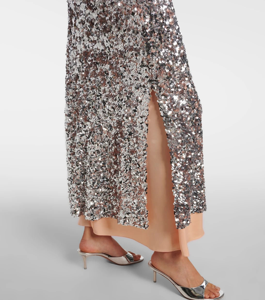 Rabanne - Sequined jersey midi skirt