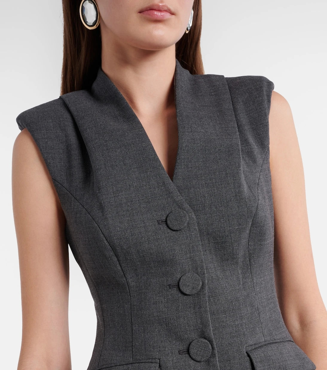 Self-Portrait - Peplum satin gown