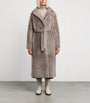Yves Salomon Black Lamb Fur Belted Coat