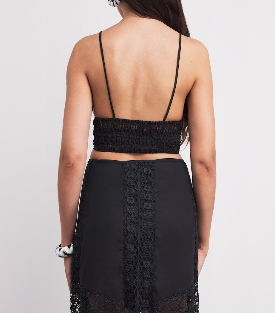 Green Netted Bralette Top