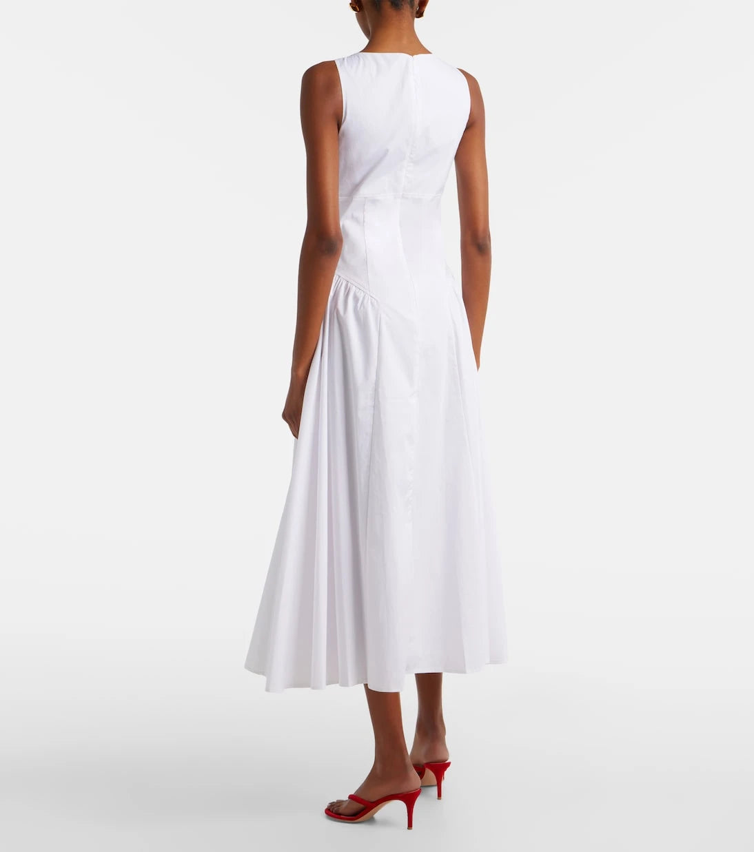 Staud - Gwen cotton poplin midi dress