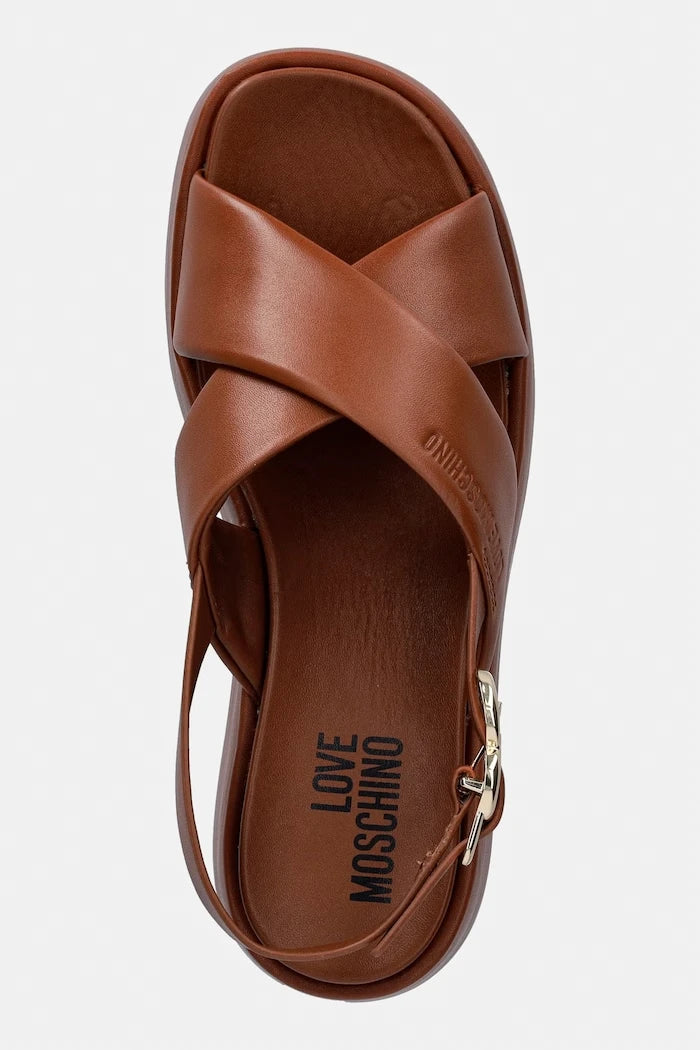 Love Moschino сандали дамски от кожа