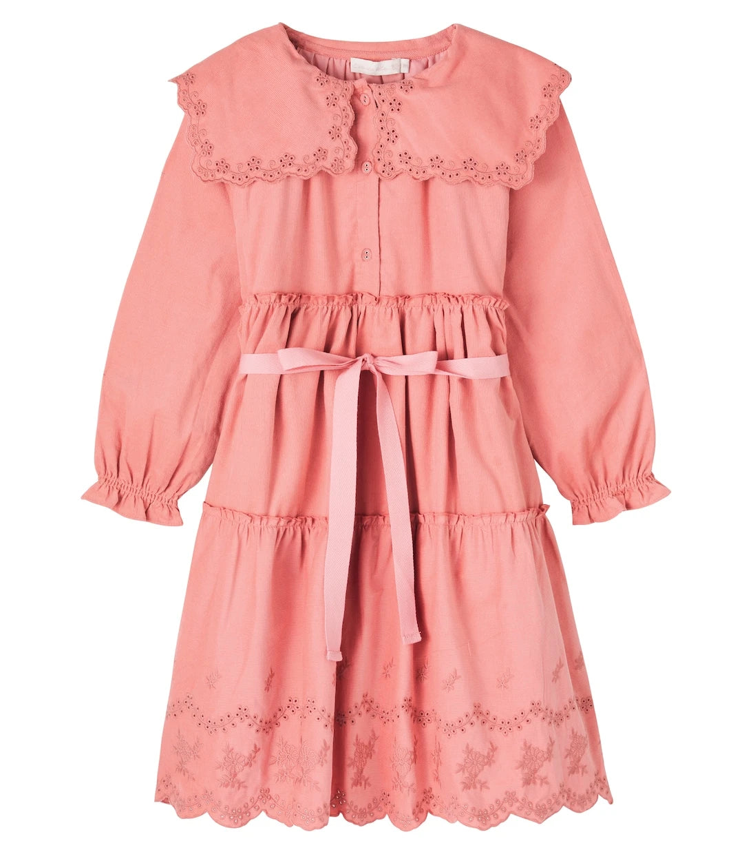 C'era Una Volta - Manola belted embroidered cotton dress