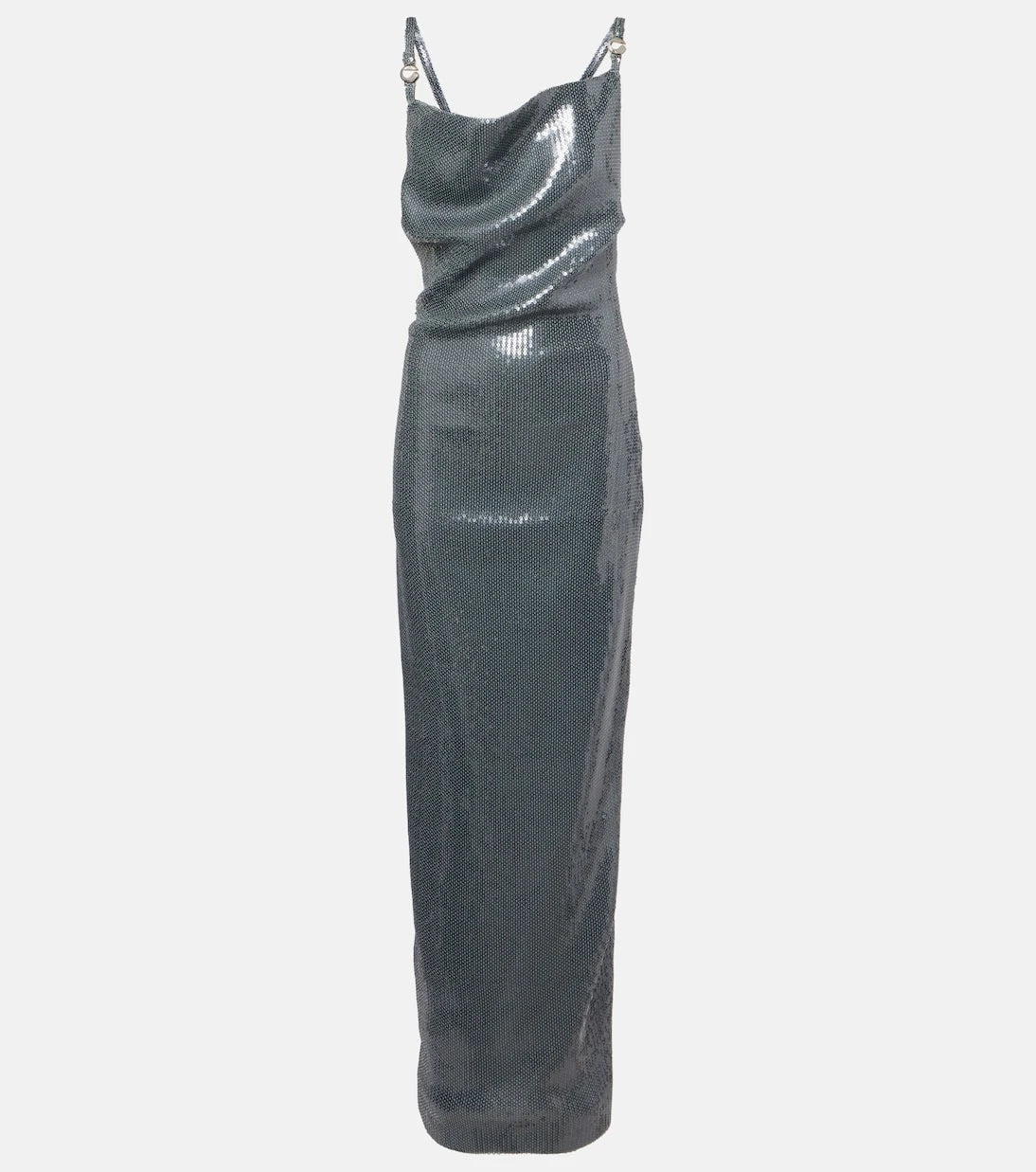 Coperni - Sequined draped gown