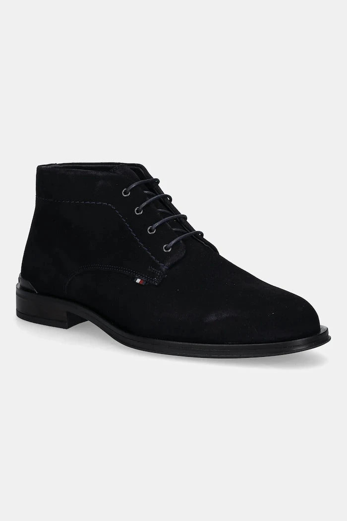 Велурени боти Tommy Hilfiger CORPORATE HILFIGER SDE BOOT