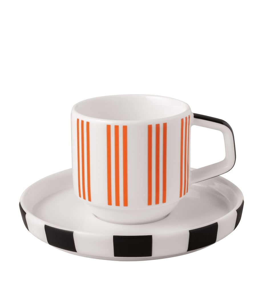 Villeroy & Boch Porcelain Memphis Espresso Cup and Saucer