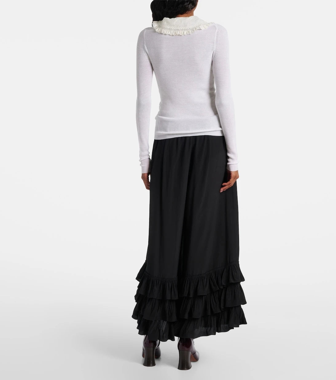 Chloé - Ribbed-knit wool Henley shirt