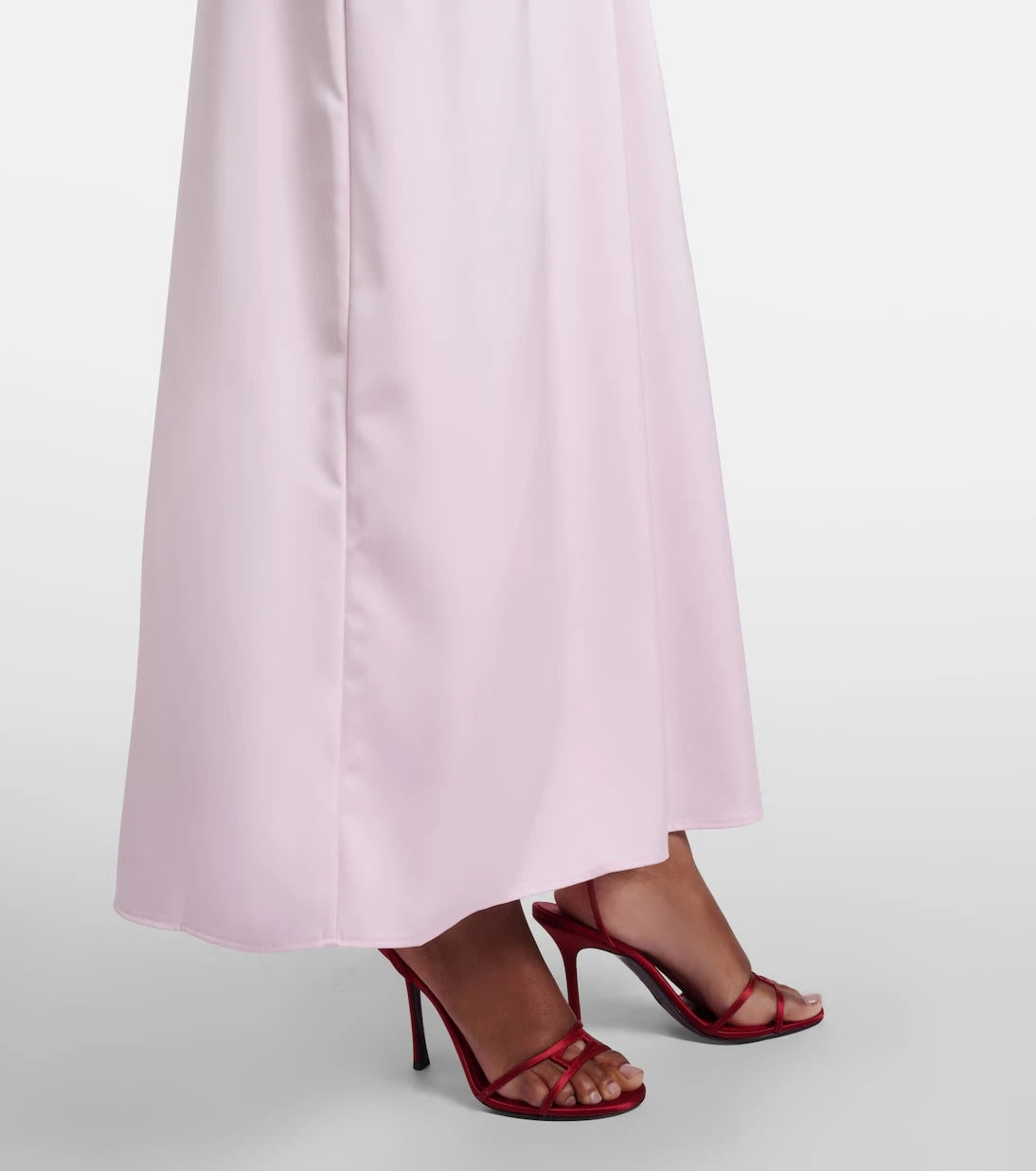 Rotate - Ruched satin maxi dress