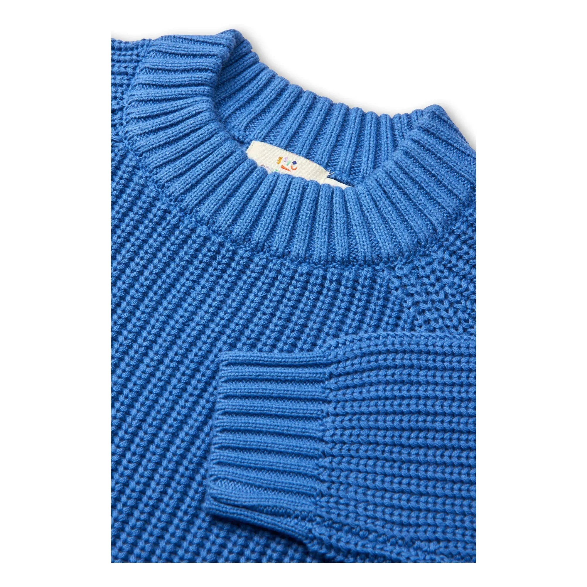 Copenhagen Colors - Ribbed Organic Cotton Sweater | Azure blue