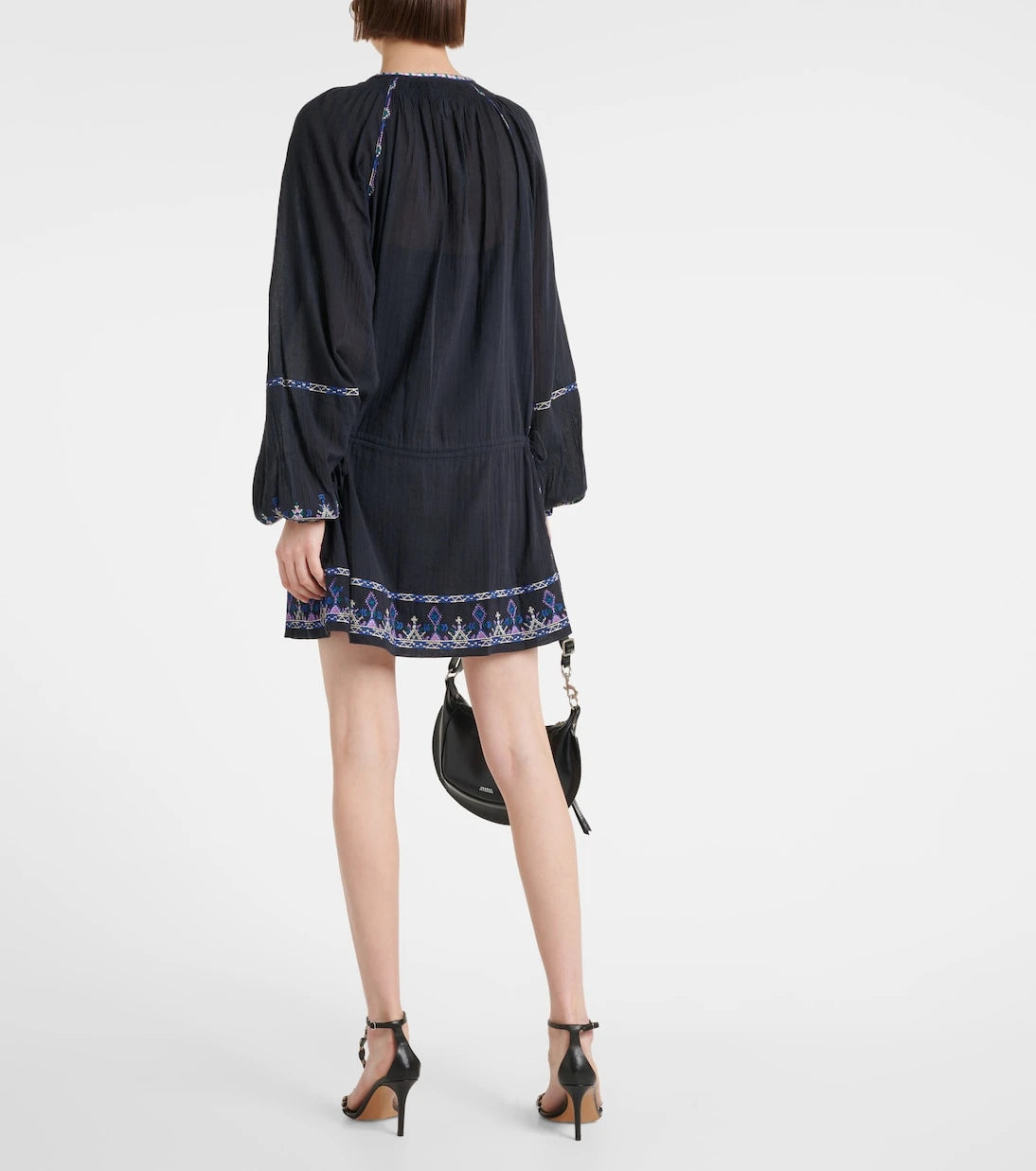 Marant Etoile - Parsley embroidered cotton voile minidress