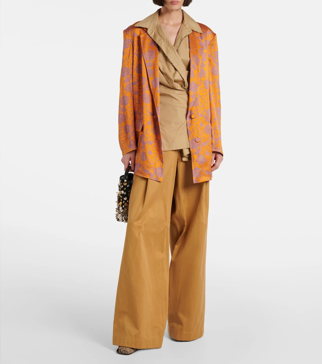 Dries Van Noten - سترة بليزر جاكار مزهرة