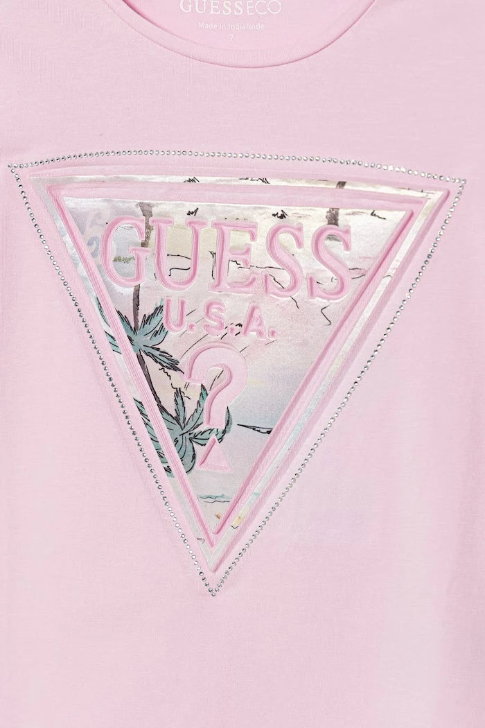 Детска памучна тениска Guess