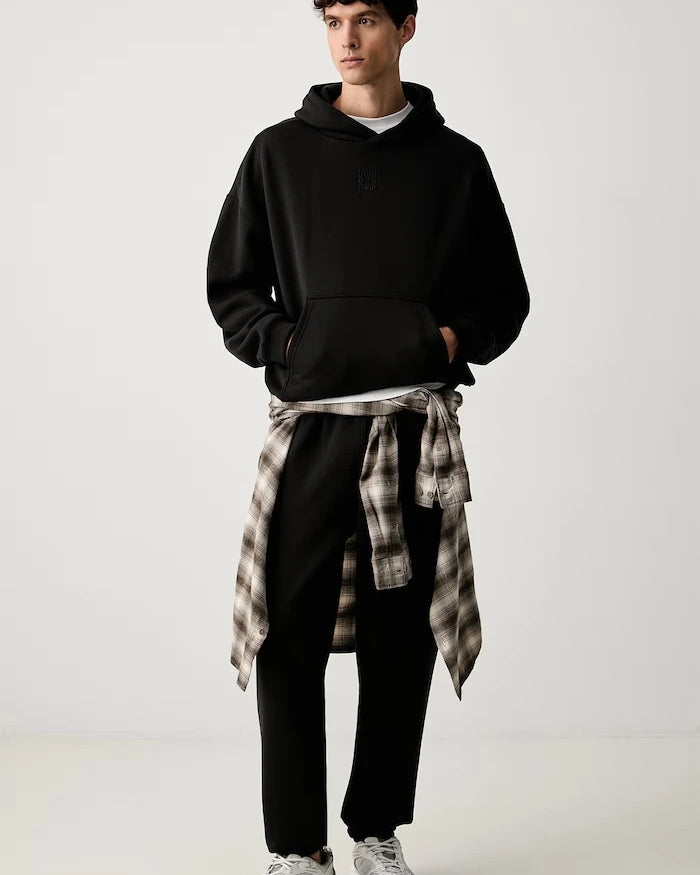 Puma kapüşonlu erkek pamuklu sweatshirt FUNDAMENTALS
