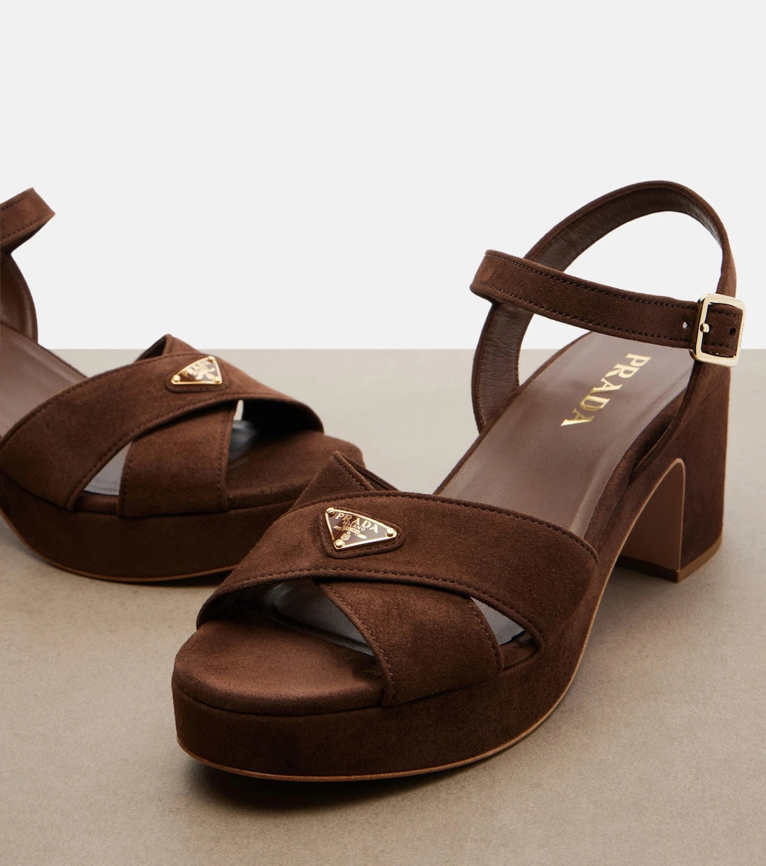 Prada - Suede platform sandals