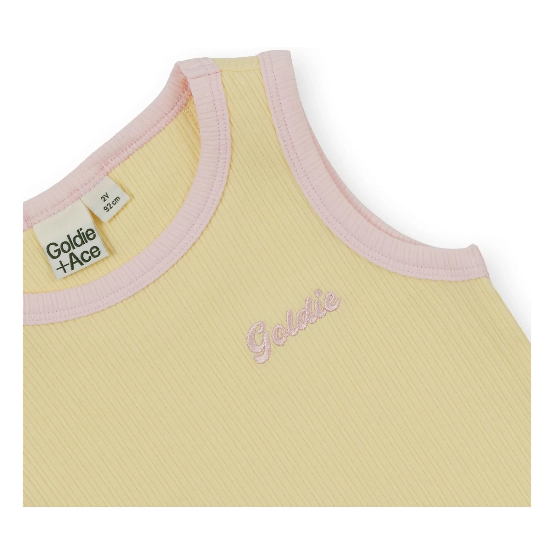 Goldie + Ace - Contrast Rib Tank Top | Yellow