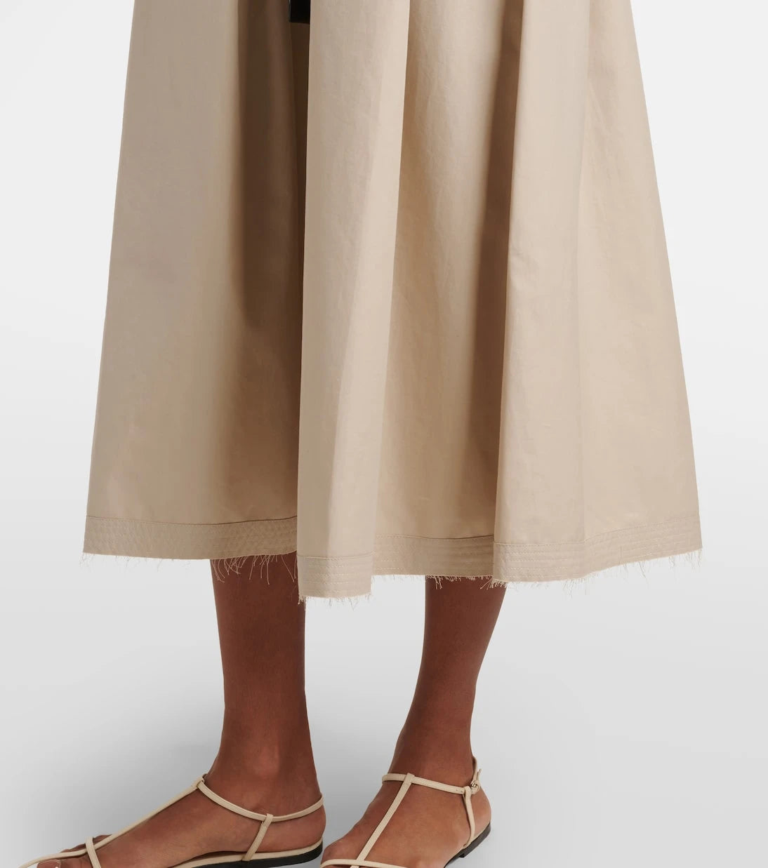 'S Max Mara - فستان أمينة متوسط الطول من القطن المطوي