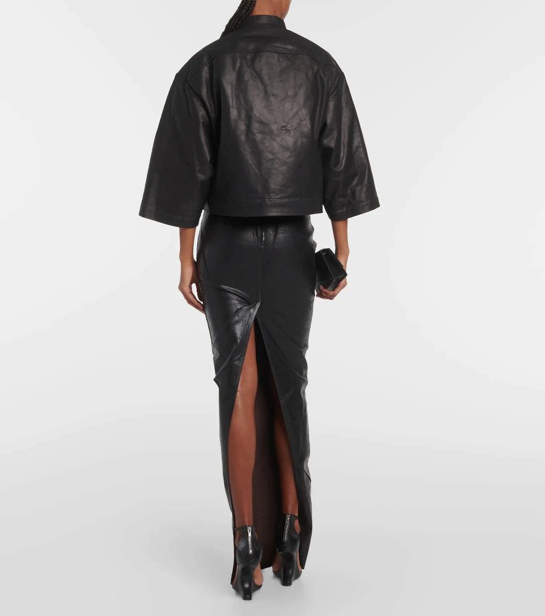 Rick Owens - Cropped leather jacket