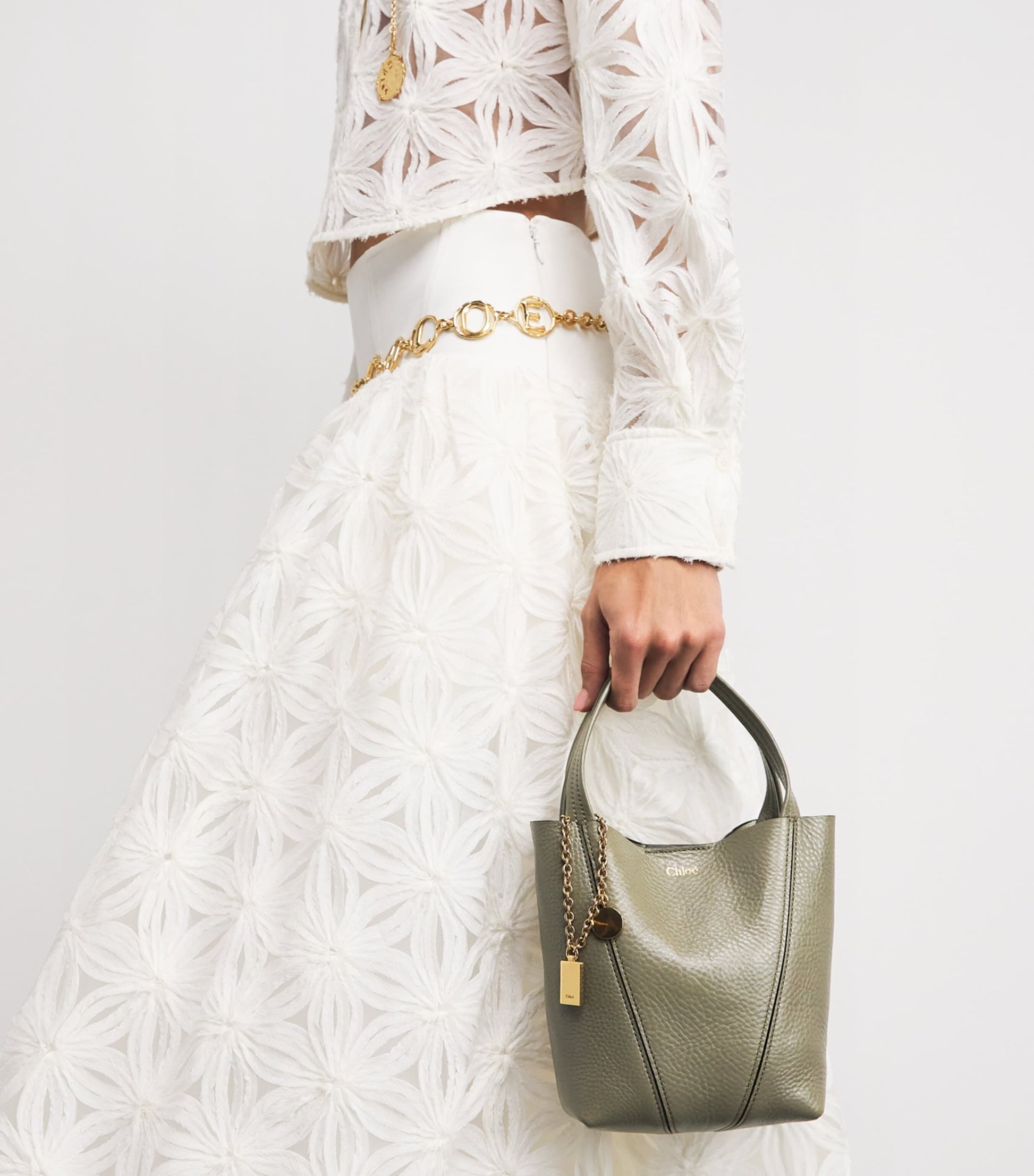 Chloé Small Leather Spin Tote Bag