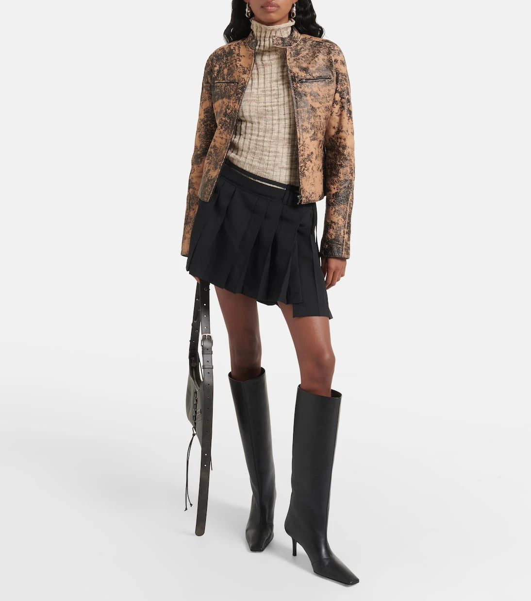Acne Studios - جاكيت راكبي الدراجات من الجلد