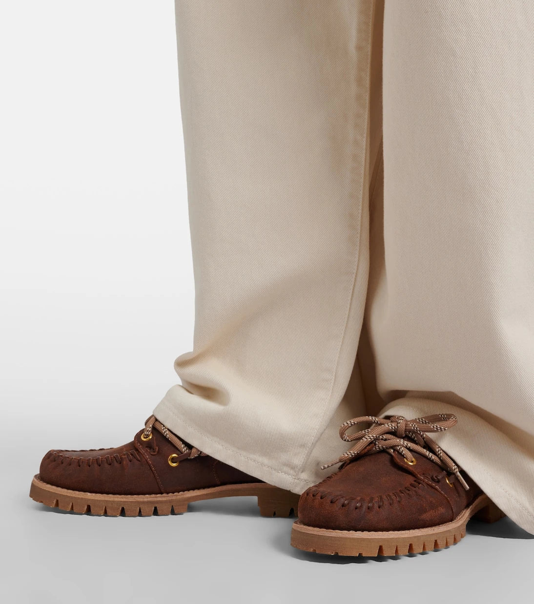 Golden Goose - Cruise beaded suede boat shoes