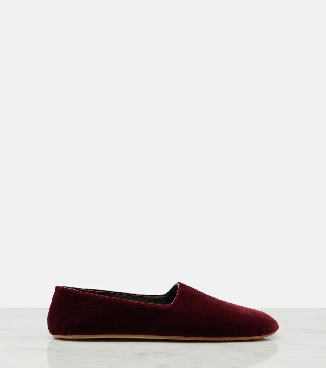 The Row - Ponti velvet slip-on shoes