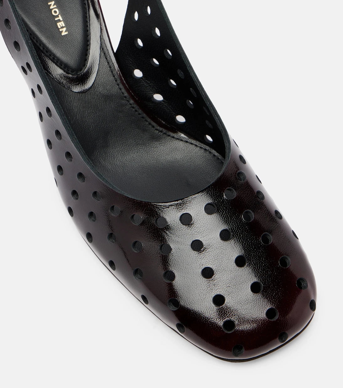 Dries Van Noten - 65 perforated leather slingback pumps