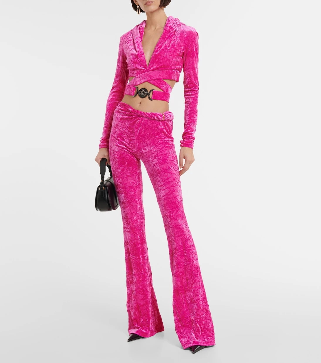 Versace - Flared velvet pants