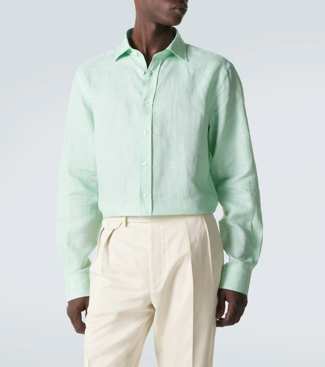Ralph Lauren Purple Label - Checked linen shirt