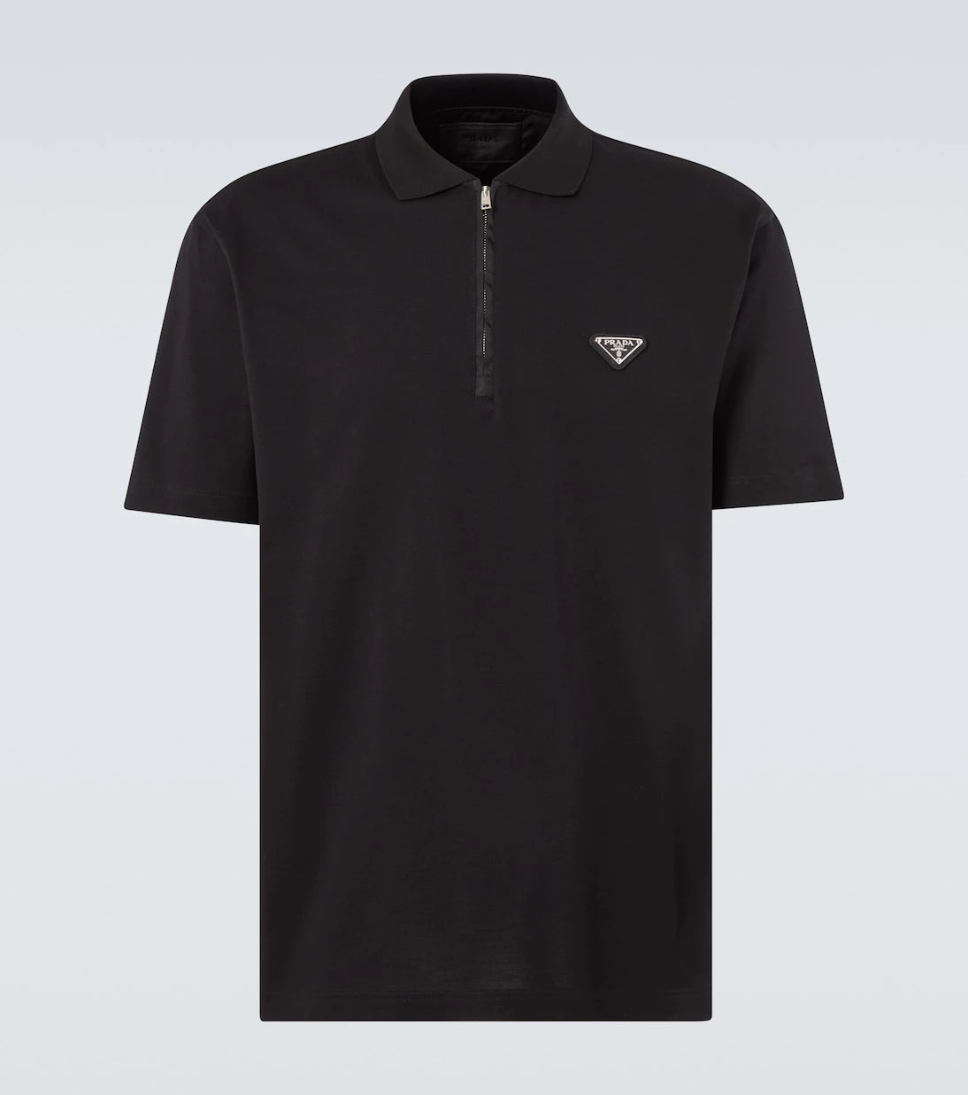 Prada - Re-Nylon-trimmed cotton piqué polo shirt