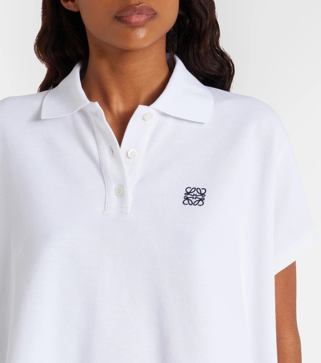 Loewe - Asymmetric cotton piqué polo shirt