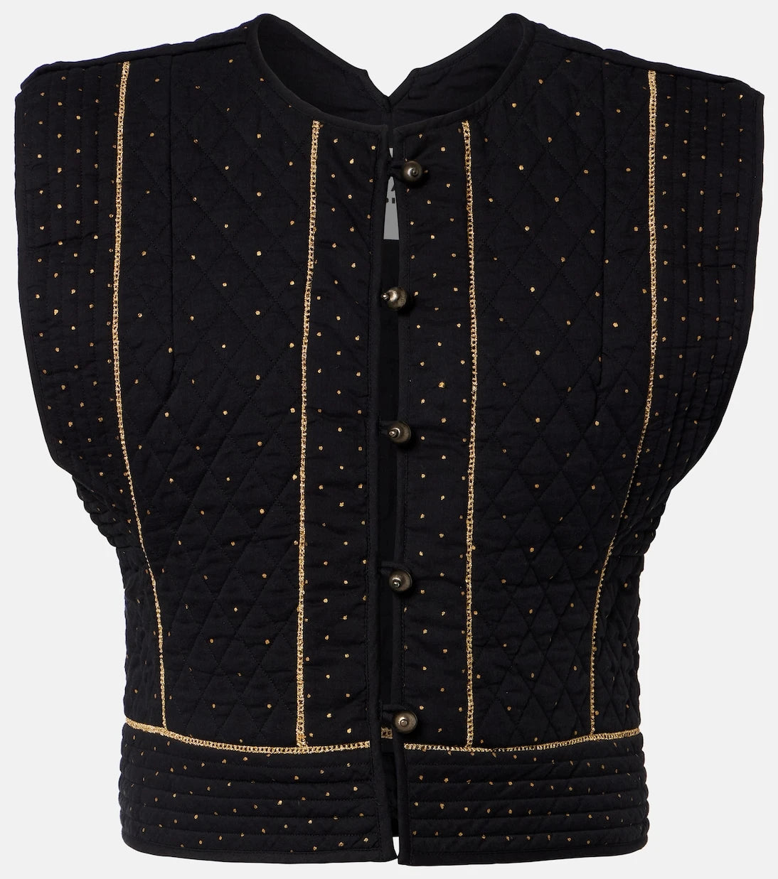 Marant Etoile - Volana embellished cropped cotton vest